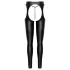 Cottelli - otvorene čaps pantalone i tanga set (crna) - M