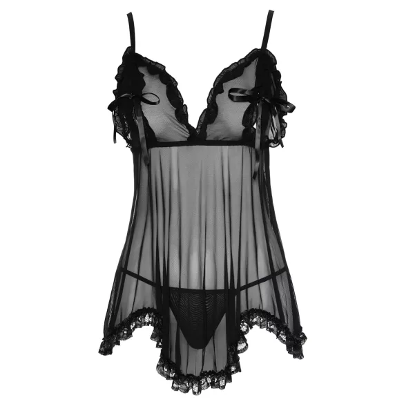 Cottelli - Zavodljivi čipkani babydoll (crni)