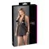 Cottelli Plus Size - lepršava čipkasta babydoll haljina (crna) - 2XL
