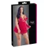 Cottelli Plus Size - čipkasta lepršava babydoll haljina (crvena) - XL