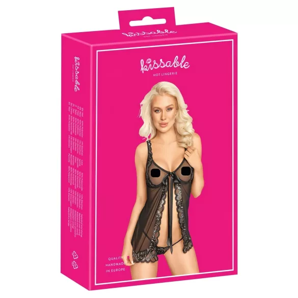 Poljubiva - otvoreni babydoll (crni)