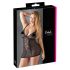 Cottelli Plus Size - čipkasta prozirna spavaćica (crna) - 2XL