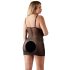 Cottelli Plus Size - čipkasta prozirna spavaćica (crna) - 2XL