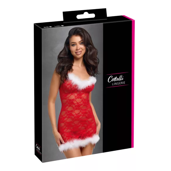 Cottelli - božićna mini haljina (crvena) - L/XL