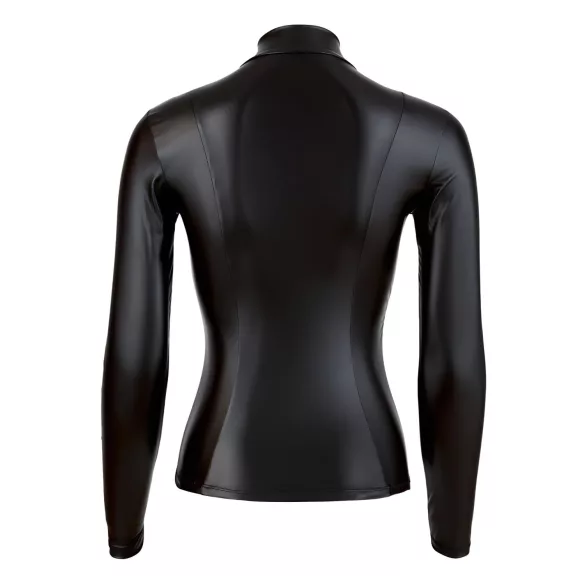 Cottelli - svetlucava crna bluza dugih rukava - XL
