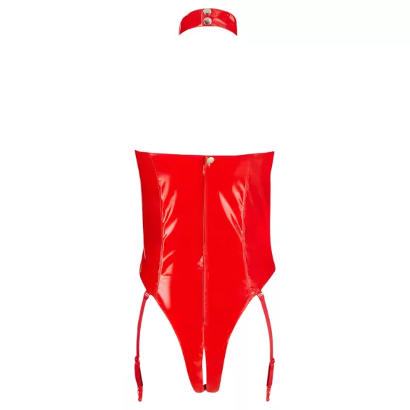 Black Level - otvoreni bodi sa okovratnikom (crveno) - XXL