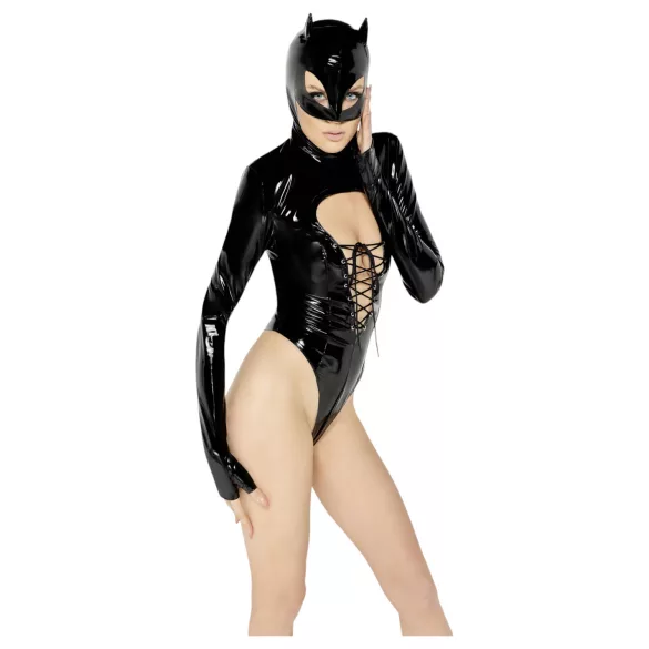 Crna Velvet - Batwoman telo crno telo s dugim rukavima