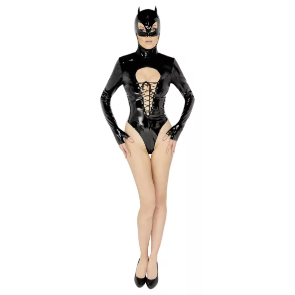 Crna Velvet - Batwoman telo crno telo s dugim rukavima - L