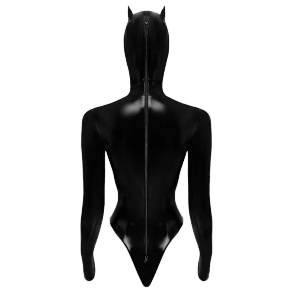 Crna Velvet - Batwoman telo crno telo s dugim rukavima - L