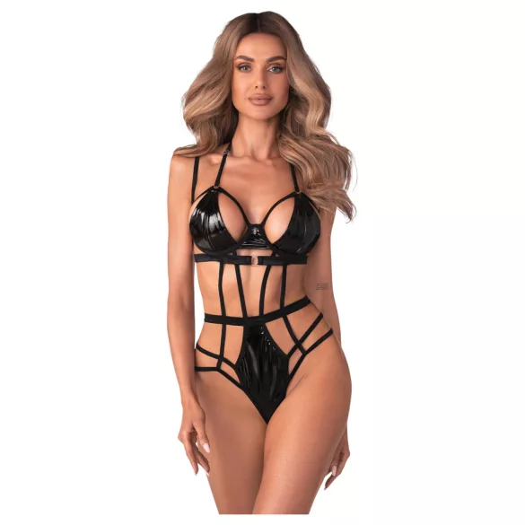 Obsessive Keira - crni bodi sa trakama - L/XL
