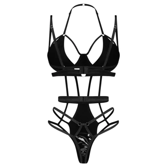 Obsessive Keira - crni bodi sa trakama - L/XL