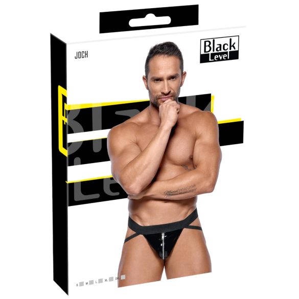 Black Level – muški jockstrap sa rajsferšlusom (crni)
