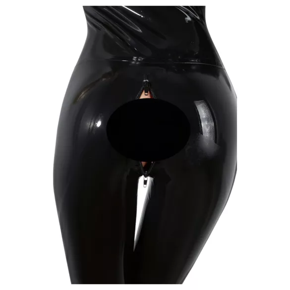 LATEX - dugi rukavi ženski kombinezon (crna) - XL