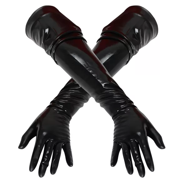 LATEX - dugački, uniseks rukavice (crne) - XL