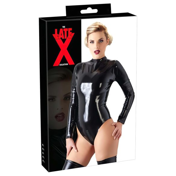 LATEX - ženski bodi sa dugim rukavima (crna)
