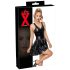 LATEX - mini haljina sa karner suknjom (crna)