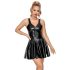 LATEX - mini haljina sa karner suknjom (crna)