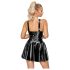LATEX - mini haljina sa karner suknjom (crna)