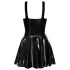 LATEX - mini haljina sa karner suknjom (crna)