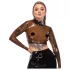 LATEX - providna lateks bluzica (prozirno-crna) - M