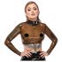 LATEX - providna lateks bluzica (prozirno-crna) - 2XL