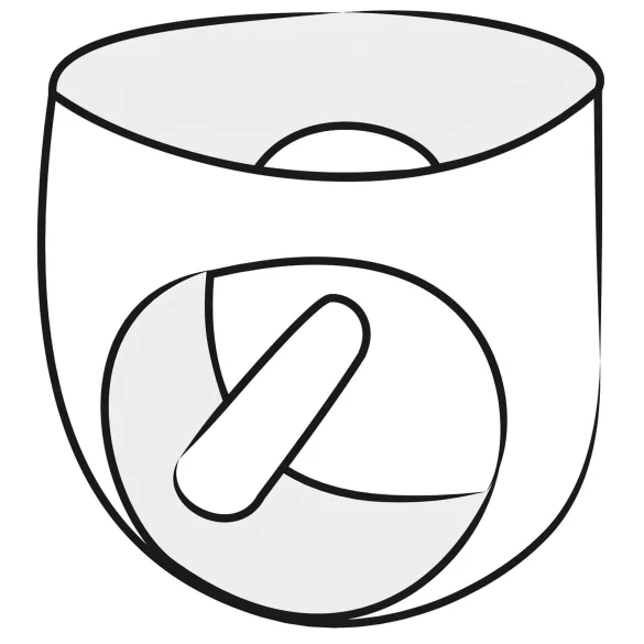 LATEX - muške gaće sa unutrašnjim analnim dildom za penis (crne)