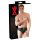 LATEX - muške gaće sa unutrašnjim analnim dildom za penis (crne) - XL