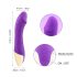 Mrow Real Lover - punjivi, vodootporni realistični vibrator (ljubičasti)
