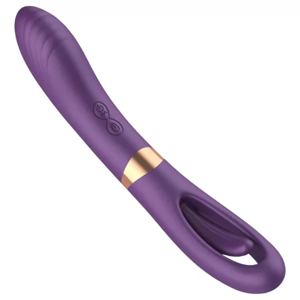 Funny Me Dual - bežični 2u1 vibrator s jezičkom (ljubičasti)