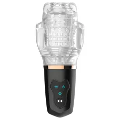 Smešni Me Rocket - pulsirajući vibrator (proziran-crni)