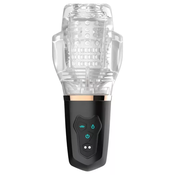 Smešni Me Rocket - pulsirajući vibrator (proziran-crni)