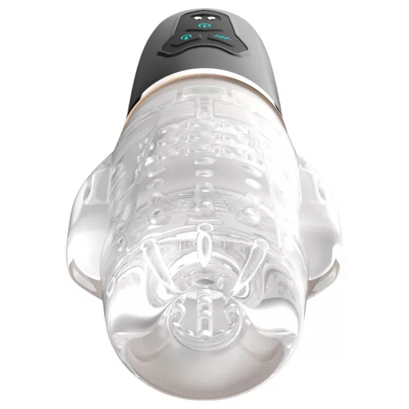 Smešni Me Rocket - pulsirajući vibrator (proziran-crni)