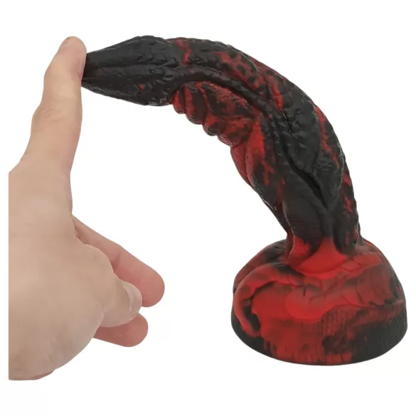 OgazR Hell Dong - rebrasti dildo - 20 cm (crvena)