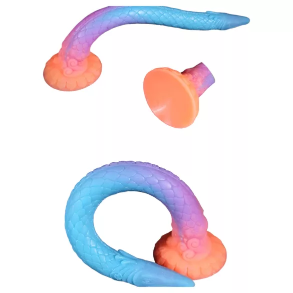 OgazR XXL Jegulja - fosforescentni analni dildo - 47 cm (roze)