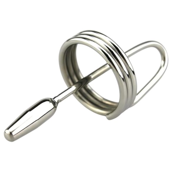 DeepRing - prstenasti metalni dilatator - 9cm (srebrni)
