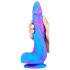Inkipus - silikonski dildo sa testisima - 18cm (plava-roze)