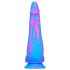 Inkipus - silikonski dildo sa testisima - 18cm (plava-roze)