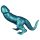 Toppedmonster - dinosaurus silikonski dildo - 26 cm (tirkiz)