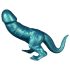 Toppedmonster - dinosaurus silikonski dildo - 26 cm (tirkiz)