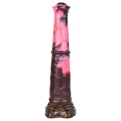 Bad Horse - silikonski dildo, 24cm (braon-roze)