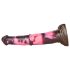 Bad Horse - silikonski dildo, 24cm (braon-roze)