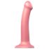 Strap-on-me Metallic Shine M - kožni dildo (metalna pink boja)