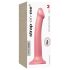 Strap-on-me Metallic Shine M - kožni dildo (metalna pink boja)