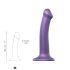 Strap-on-me Metallic Shine M - kožni dildo (metalno ljubičasta)