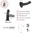 Strap-on-me Metallic Shine M - kožni dildo (metalno ljubičasta)