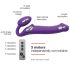 Strap-on-me M – Vibrator bez pojasa za nošenje (ljubičasti)