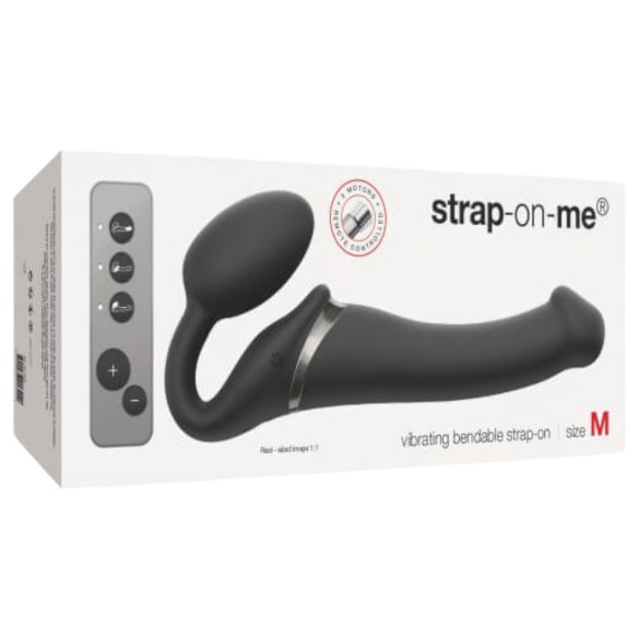 Strap-on-me M - vibrator na kaiš - srednji (crni)