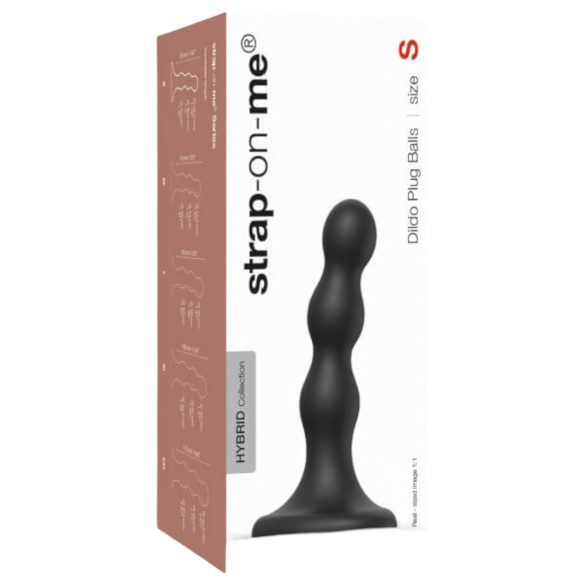 Strap-on-me Balls S - лоптасте дилдо са усисном чашицом (црна)