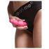 Strap-on-me Perle M - dildo sa kuglicama i vakuumskom podlogom (roze)