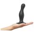 Strap-on-me Zakrivljeni M - talasasti dildo sa vakuum bazom (crni)
